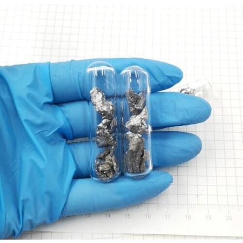 Gadolinium metal Gd Sample in sealed vial 10 gram