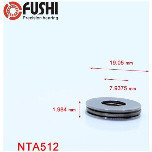 NTA512 + 2TRA Inch Thrust Needle Roller Bearing With Two TRA512 Washers 7.92*19.05*1.984mm ( 5 Pcs ) TC512 NTA512 Bearings