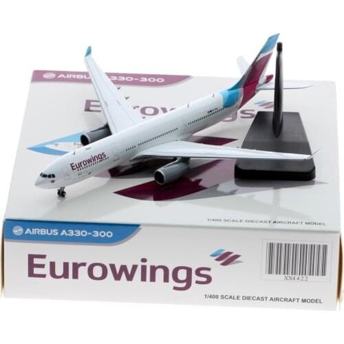 1:400 Alloy Collectible Plane JC Wings XX4422 Eurowings Airlines Airbus A330-300 Diecast Aircarft Jet Model OO-SFB With Stand