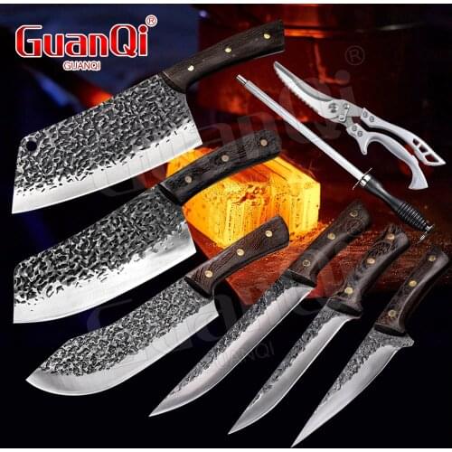 Forged Handmade Kitchen Knife Boning Butcher Knife Fishing Knife Slaughter Boning Special Knife Stainless Steel Meat Cleaver