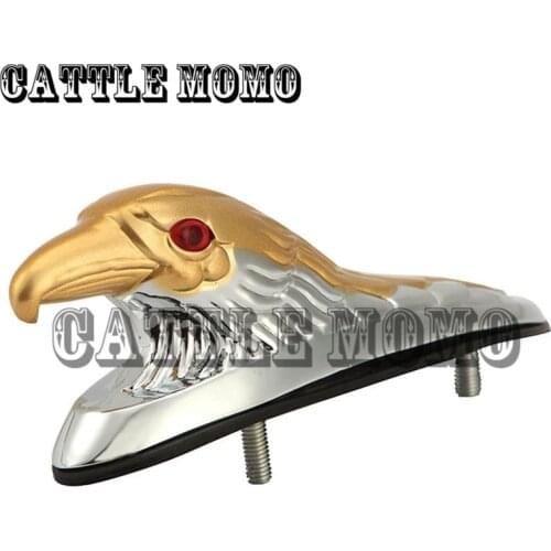 Motorcycle ATV Dirt Bike Universal Front Fender Ornament Eagle Head Statue Fender Mudguard Bonnet Emblem Mudguard Bonnet Aluminu