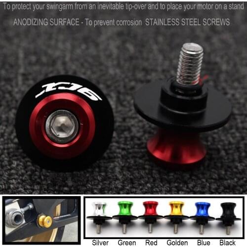 Motorcycle Accessories CNC Aluminum M6 Swingarm Spools Slider Stand Screw For Yamaha XJ6 DIVERSION XJ6/DIVERSION XJ 2009-2014