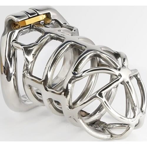 Stainless Steel Male Chastity Cage Erotic Device Penis Sleeve Cock Ring Restraint Penis Ring Adult Sex Toys for Men