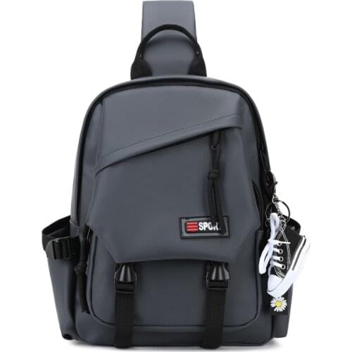 Mens Nylon Chest Bag Travel Hiking Solid Men Outdoor Sling Bag