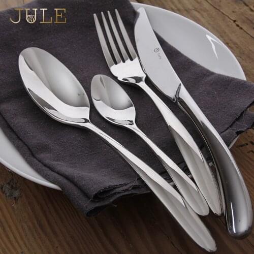 Dinnerware Set 24 Pieces Luxury Steel Cutlery Set Vintage Quality Tableware Knife Fork Dining Dinner Sets for Restaurant