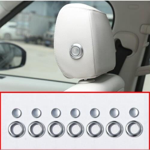 14pcs ABS Silver Black Head pillow Adjustment Button Cover Trim For Land Rover Discovery 5 2017-20 L462 LR5 Internal Accessory