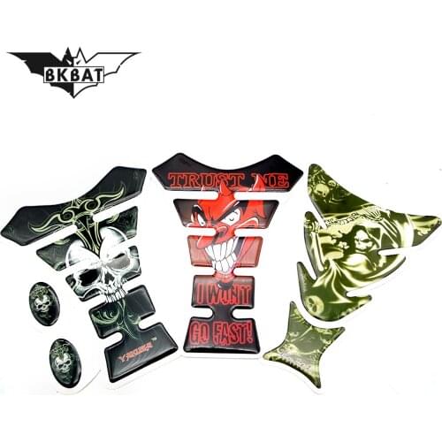Motorcycle Decal Gas Oil Fuel Tank Pad Protector Skull Racing Sticker for Kawasaki vulcan s 650 z1000 zzr 400 klx250 zx10r zx6r