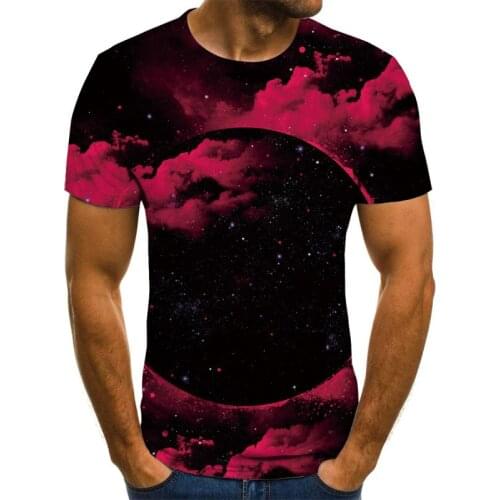 2021 new fashion casual 3D printed t-shirt cool starry sky summer short-sleeved top mens t-shirt boy girl child tee clothes