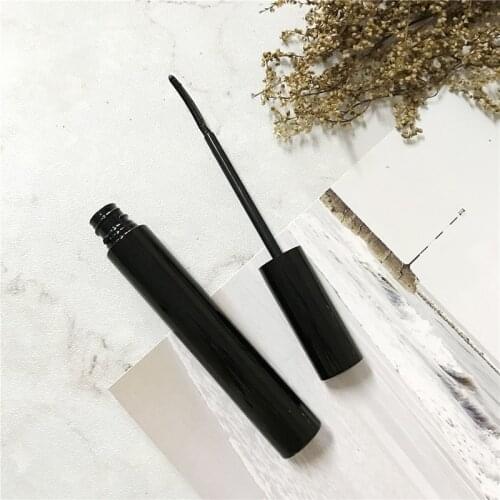 12ml Portable Empty Mascara Tube Eyelash Bottle Liquid Bottle Container Black Cap Mascara Refillable Bottles Silicone brush head