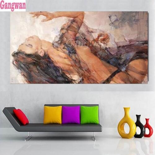 Full square diamond painting diamond embroidery abstract beauty Woman 5D rhinestone mosaic diamond round inlaid Portrait pattern