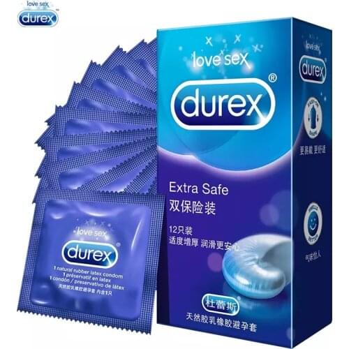 Durex Condom Extra Safer Natural Latex Thicken Endurance Condoms Penis Sleeve Intimate Goods Sex Toys Adult Products for Men