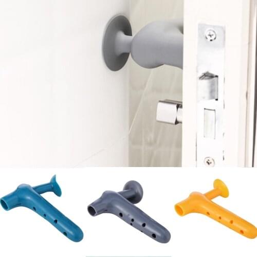 3 Colors Anti-collision Silicone Door Knob Covers Handle Sleeve Gloves Protector For Household Bedroom Living Room