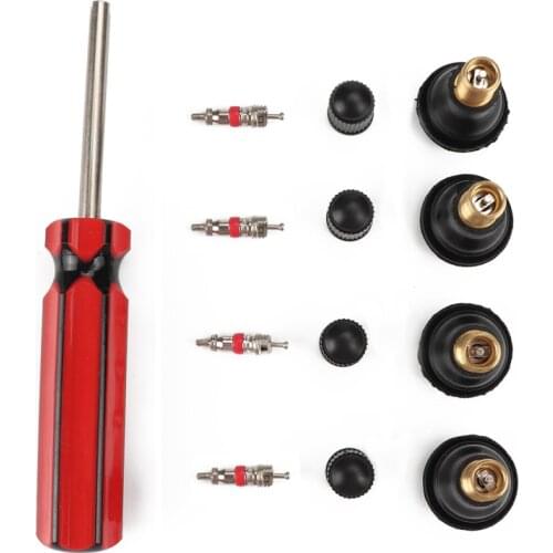 Valve Stems Snap In Short Rubber Valve Core Installer Tool TR412 Tire Repair Damaged Spool Set Wheels Tires Auto Replacement Par