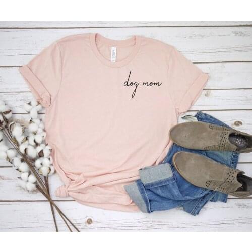 Dog Mom Mama mother Tshirts print street fashion hobby creative letters Womens T-Shirts O-Neck Short Sleeve Top Tees Summer