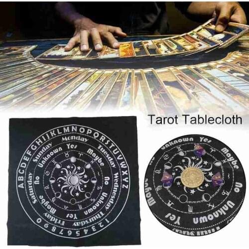 Tarot Tablecloth Divination Tarot Card Pad Pendulum Magic Runes Tarot Altar Table Cloth 30x30cm
