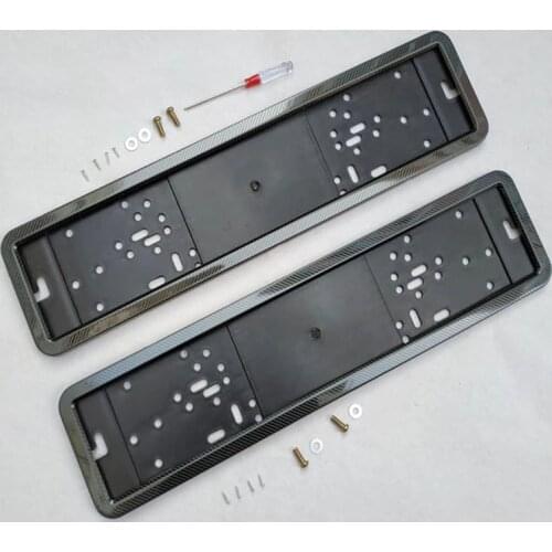 License plate frame plate holder number frame plate cover license plate screw metal Imitation carbon fiber