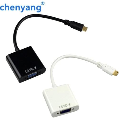 VGA Gold Plated High-Speed 1080P MINI HDMI- compatible to VGA Converter Adapter Male to Female Supply for Camera HDTV