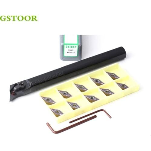 1PC S20R-MVQNR16 S20R-MVQNL16 with 10PCS TNMG160404 TNMG160408 Carbide Inserts Turning Tool Sets For Processing Metal