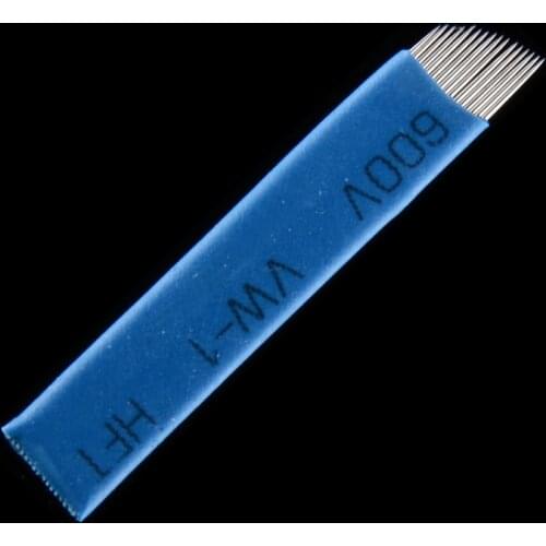 100 PCS 16 Needle Eyebrow Tattoo Blades For 3D Embroidery Manual Microblading Pen Permanent Makeup