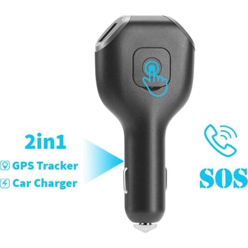 2021 New Portable Dual Port USB Car Charger Adapter GPS Tracker Locator GSM GPRS Real-Time Tracking Device