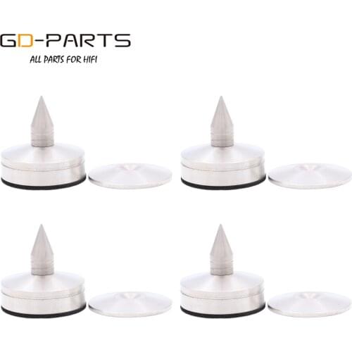 34*35mm Stainless Steel Speaker Spike Isolation Feet Cone Hifi AMP Turntable Studio Monitor Instrument Chassis Stand Floor Base
