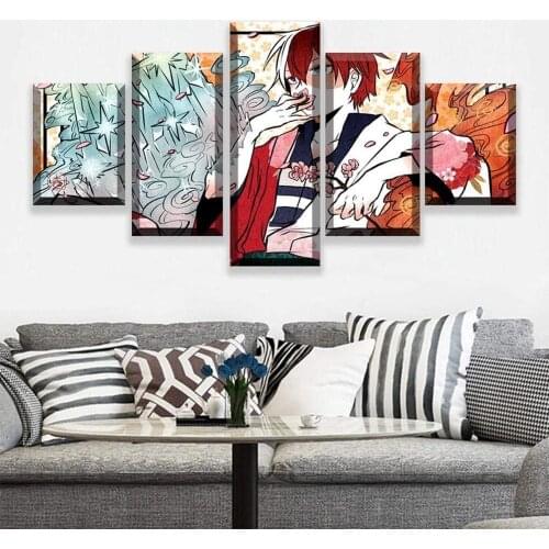5 Panels Japanese Anime Manga Posters Pictures Prints Wall Art Canvas Painting for Living Home Decor Bedroom Decoration