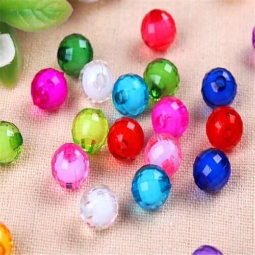 96 facets Acrylic Bead in Bead ABS curtain beads with hole resin garments jewelry Necklace bracelet DIY accessories AF39