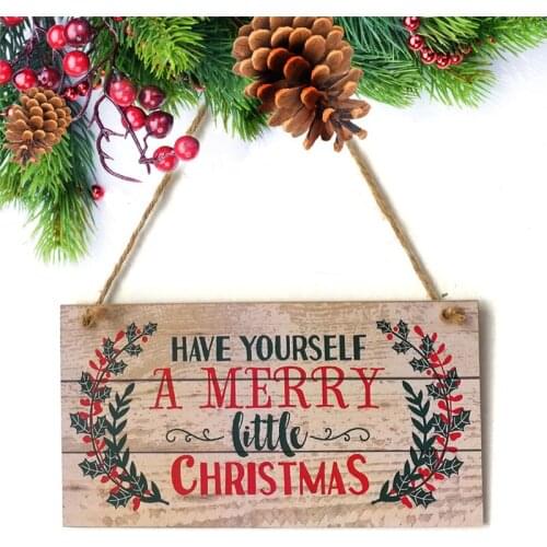 Home decoration accessories Wooden christmas interior pendant christmas ornament
