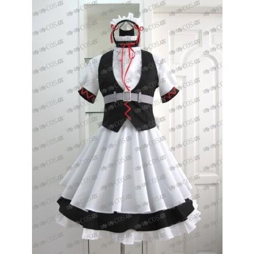 Anime! Steins Gate Ferris Nyannyan Black and White Maid Dress Cosplay Costume Free Shipping