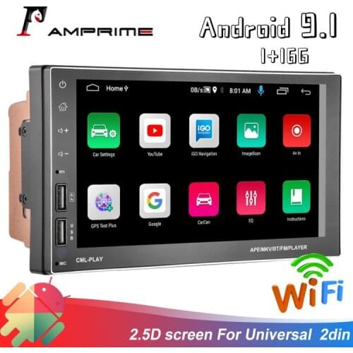 AMPrime 2 din Car Radio 7" Autoradio Android Car Multimedia MP5 Player GPS Bluetooth FM/USB/AUXCar Stereo Backup Monitor stereo