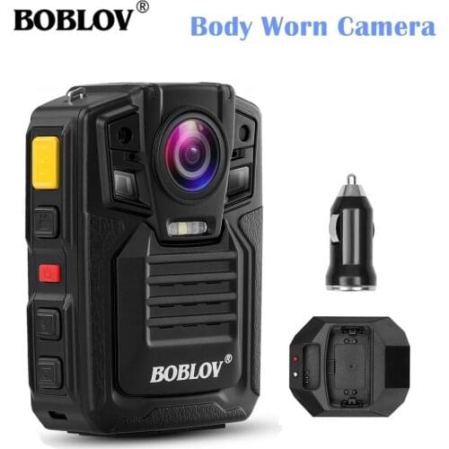 BOBLOV Body Cameras for Law Enforcement 1080P 140° Angle Body Mounted Body Cam Video Recorder IR Night Vision DVR Security Cam