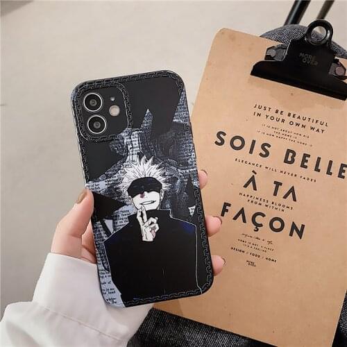 Jujutsu Kaisen Gojo Satoru Phone Case Cover for Iphone 12 Pro Max X XR XS MAX 6 7 8 Plus 11 Pro Max