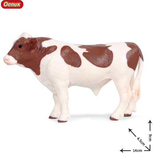 14*4.5*9CM Children solid simulation wild animal model poultry farm dairy cow Flewich bull ornament model toy