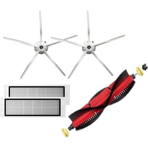 For Roborock Detachable Main Brush,5 Arms Silicon Side Brush Roll Brush for Roborock S6 S50 S5Max S6 MaxV S4 E4