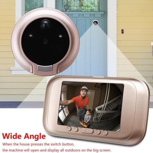 Smart High Definition 3.5 HD Video Doorbell Household Surveillance Anti-theft Camera Video Motion Detection Champagne