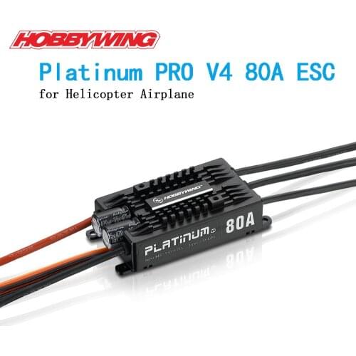 Hobbywing PLATINUM Pro 80A V4 3-6S lipo ESC Switch 10A BEC for ALZRC 450 Align T-REX 470 500 RC Helicopter Airplane