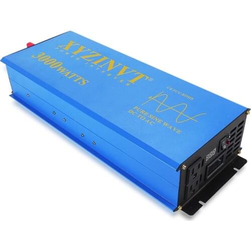 Solar Power Inverter 3000W 12V 220V Pure Sine Wave Inverter Wind Generator Voltage Converter 12V 24V 48V DC to 120V 230V 240V AC