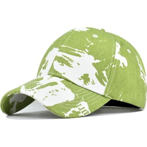 2021 Trendy Yellow Green Summer Men Women Caps Chinese Style Tie-Dye Baseball Cap Street Hip Hop Trucker Hat Gorras Hombre