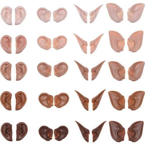 Diy Doll Artificial Elf Ear Simulation Ears Doll Body Parts Natural Tan Dark Super Black White Skin Only Ears Accessories