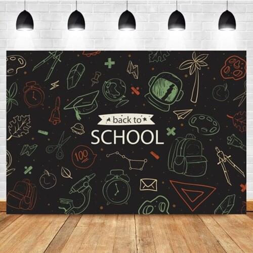 Laeacco Welcome Children Back to School Day Graduation Ceremony Portrait Backdrop Photographic Photo Background For Photo Studio