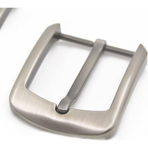 1pcs Metal 40mm Brushed Belt Buckle Middle Center Half Bar Buckle Leather Belt Bridle Halter Harness Fit for 37mm-39mm belt