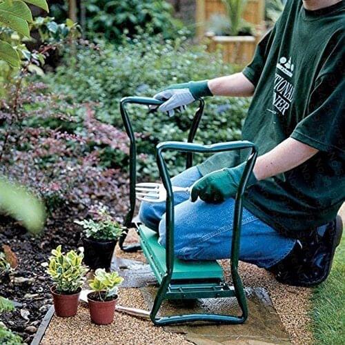 A,NEW HOT Sale Multifunctional Folding Garden Kneeler and Seat with 3 Bonus Tool Pouches Bearing 150KG