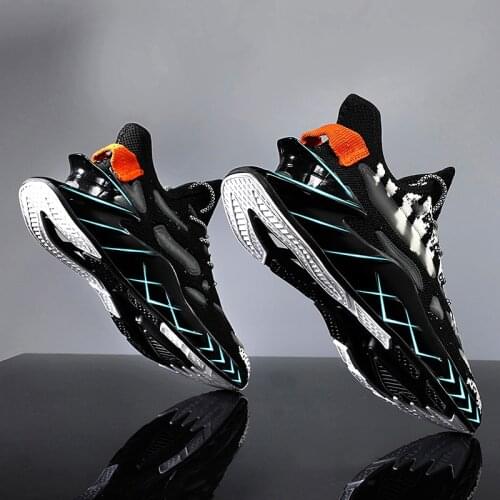 Mens Blade Shoes Black Spring Sharp Blade Fashion Outdoor Trainers Sneakers Comfort Lace up Mens Casual Shoes Zapatillas Hombre