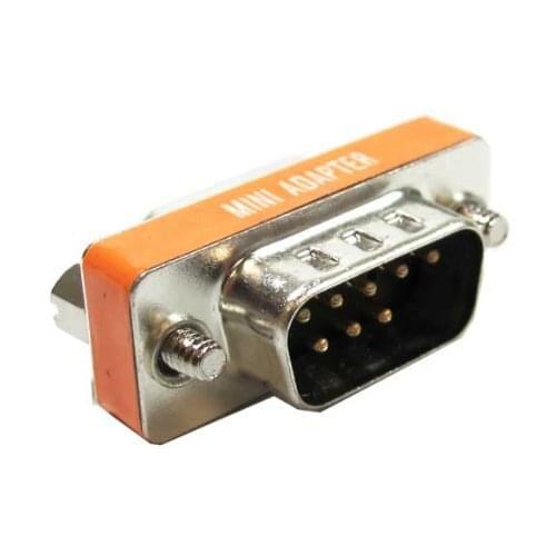 2pcs DB9 F/M Null Modem Mini Type Low Profile 232 Cross DB9 F/M Female-to-male Serial Port Converter COM Port Connector