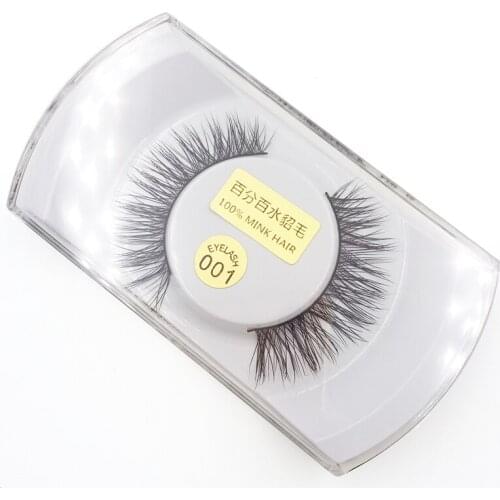 New Fashion Mink Hair Natural Long False Eyelashes 1 Pair / Box Eyes Makeup Tools