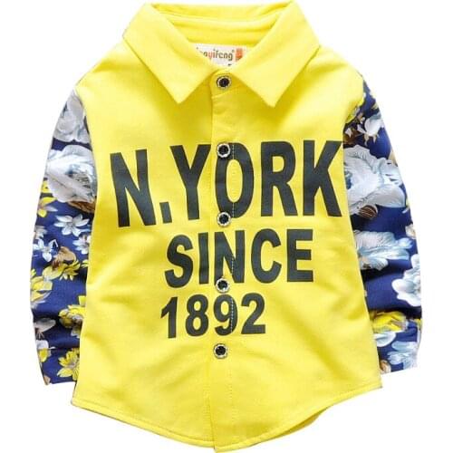 2017 new spring children shirt boys girls baby blouse 100% cotton Long-sleeved shirts fashion 1-4 year baby clothes kids shirts