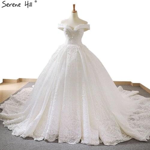 New Sweetheart Sexy Fashion Princess Wedding Dress 2019 High-end Vintage Embroidery Sparkle Bridal Gown Serene Hill C66641