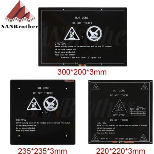 12V 24V Upgraded MK3 heatbed 235x235/220x220/300x200x3mm Aluminum Heated Bed hotbed for 3d printer parts impressora 3d pe as