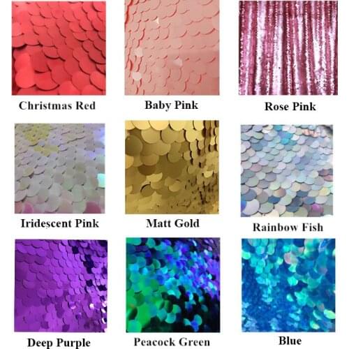 Wholesale price 10 pieces large 18mm sequin backdrop for photobooth party wedding event