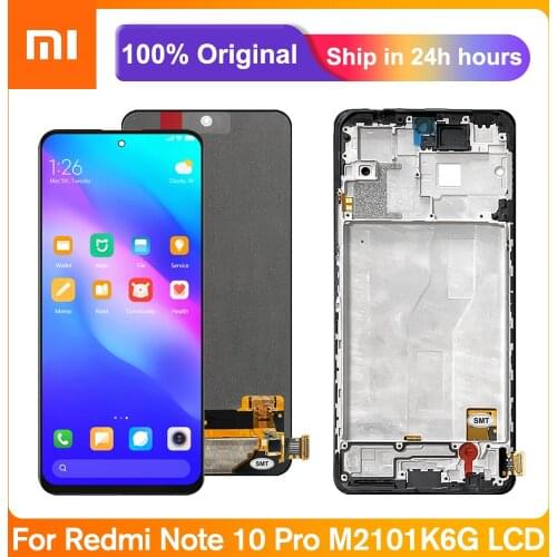 Original 6.67'' Screen for Xiaomi Redmi Note 10 Pro LCD Display Touch Screen Digitizer Assembly Parts For Redmi Note10 Pro Lcd